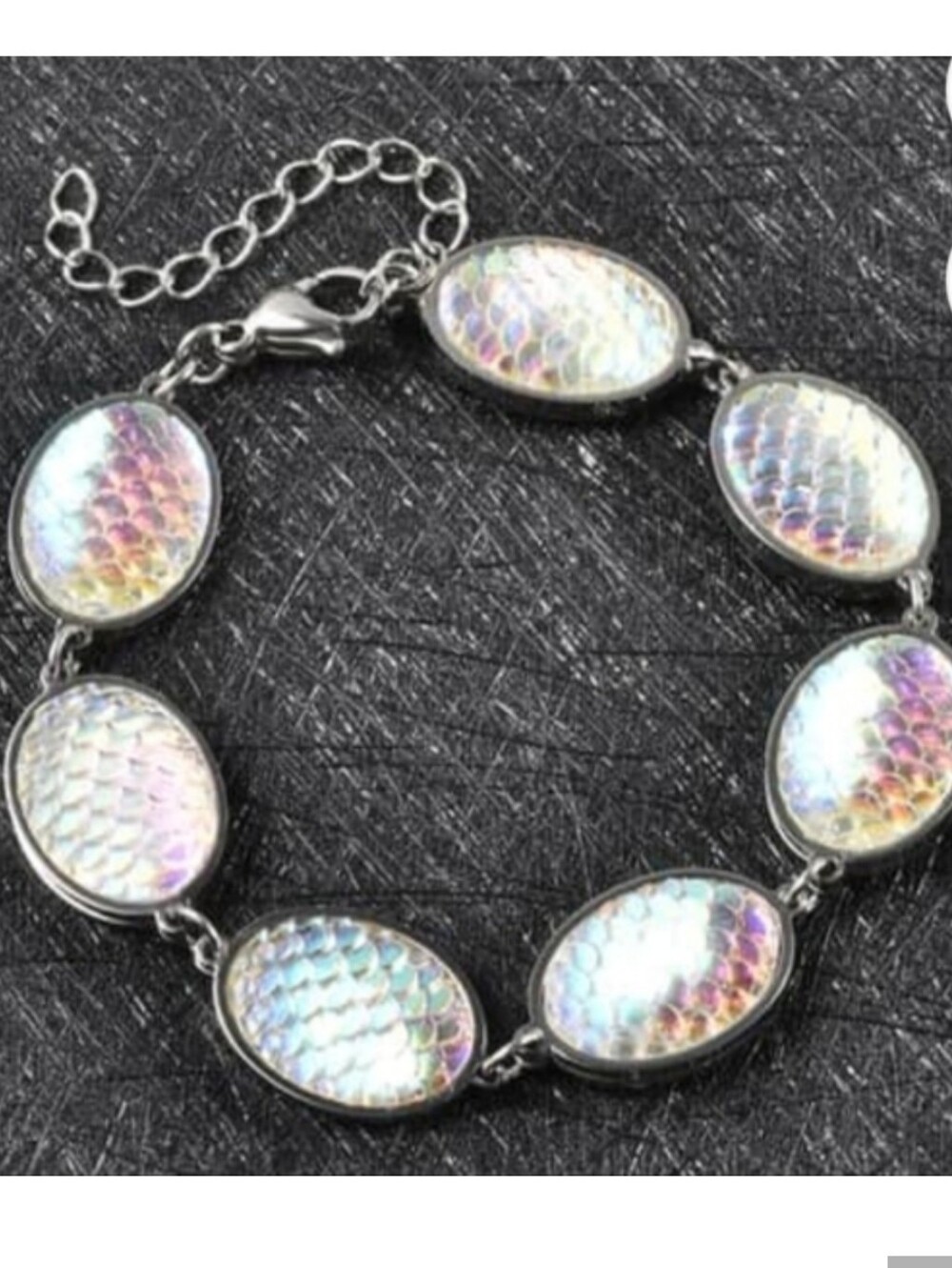 🆕️ MERMAID BRACELET - SIMULATED AURORA BOREALIS  MYSTIC TOPAZ DISCO BALL THEME